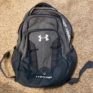 Blue and grey under armour backpack